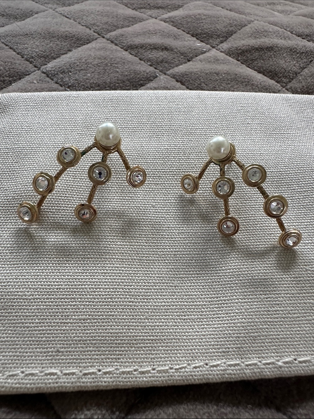Christian Dior J'Adior Star Drop Earrings
Metal Faux Pearl and Crystal $1450